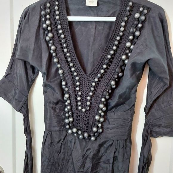 MARCIANO Silk Blend Beaded Blouse - Picture 2 of 8